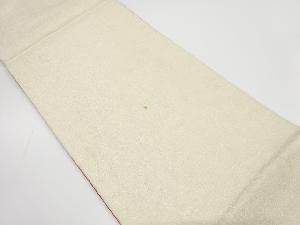 アンティーク　銀糸　青海波模様織り出し全通袋帯（材料）